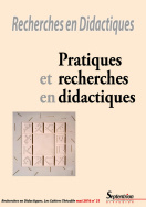 Recherches en Didactiques, n° 21/mai 2016