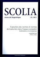 SCOLIA, n°25/2011