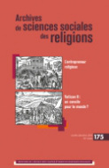 Archives de sciences sociales des religions, n° 175/2016