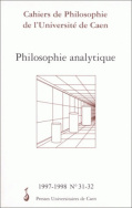 Cahiers de philosophie de l'université de Caen, n° 31-32/1997-1998