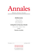 Annales. Histoire, Sciences Sociales, 76e année, n° 2/2021