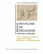 Revue française de pédagogie, n° 157/2007