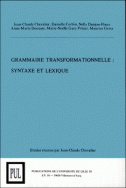 Grammaire transformationnelle : syntaxe et lexique