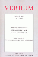 Verbum, Tome XXVIII, n° 1/2006