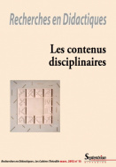 Recherches en Didactiques, n° 13/mars 2012