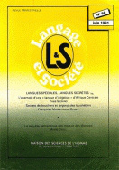 Langage et société, n° 56/juin 1991