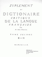 Supplément du Dictionnaire critique de la langue française