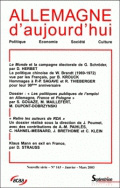 Allemagne d'aujourd'hui, n° 163/janvier-mars 2003