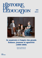 Histoire de l'éducation, n°161/2024