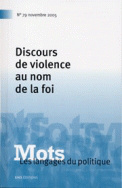 Mots. Les langages du politique, n° 79/novembre 2005