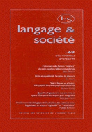 Langage et société, n° 69/septembre 1994