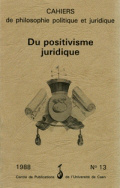 n° 13, 1988 :  Du positivisme juridique