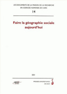 n° 14 : Faire la géographie sociale aujourd'hui