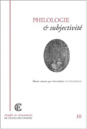 Philologie et subjectivité