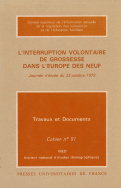 L’interruption volontaire de grossesse dans l’Europe des Neuf