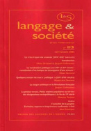 Langage et société, n° 113/septembre 2005