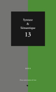 Syntaxe & sémantique, n° 13/2012