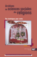 Archives de sciences sociales des religions, n° 187/2019