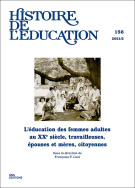 Histoire de l'éducation, n° 156/2021