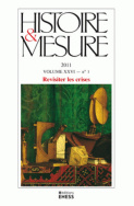 Histoire & Mesure, volume XXVI, n° 1/2011