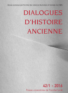 Dialogues d'histoire ancienne, n° 42-1/2016