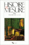 Histoire & Mesure, volume XVII, n° 1-2/2002