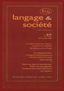 Langage et société, n° 97/septembre 2001