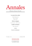 Annales. Histoire, Sciences Sociales, 75e année, n° 2/2020