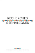 Recherches germaniques, n° 45/2015