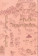 Etudes mongoles, n° 6/1975