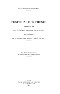 Positions des thèses, Année 2022