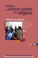 Archives de sciences sociales des religions, n° 162/2013