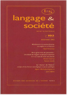 Langage et société, n° 102/décembre 2002