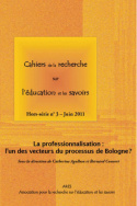 Cahiers de la recherche sur l'éducation et les savoirs, hors-série n° 3/2011