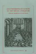 Les universités en Europe du XIII<sup>e</sup> siècle à nos jours