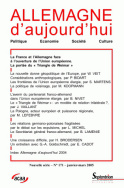 Allemagne d'aujourd'hui, n° 171/janvier-mars 2005