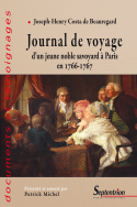 Journal de voyage d'un jeune noble savoyard à Paris en 1766-1767