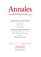 Annales. Histoire, Sciences Sociales, 72e année, n° 4/2017